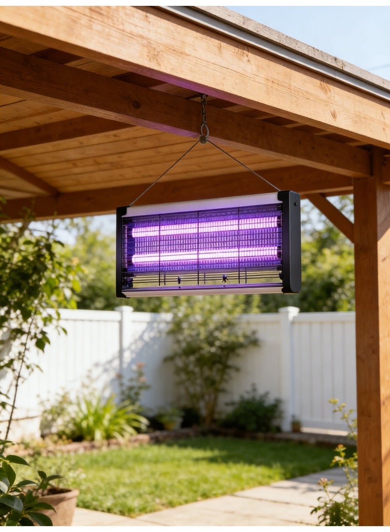 Bluejw 30W LED Bug Zapper - 1500V High-Voltage UV-A Lamp, 120㎡ Coverage, Dual-Layer Safety Net, Indoor/Outdoor Use - Image 2